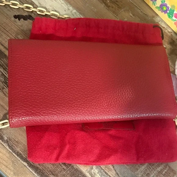 Valentino Crimson Leather Crossbody Bag - Picture 3 of 3